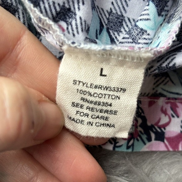 No Comment Blouse Women’s Small Multicolor Floral Off the Shoulder ¾ Sleeve Boho - Picture 5 of 10